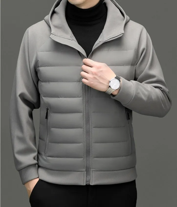 Windproof Quilted Track Jacket for Comfortable Casual Wear