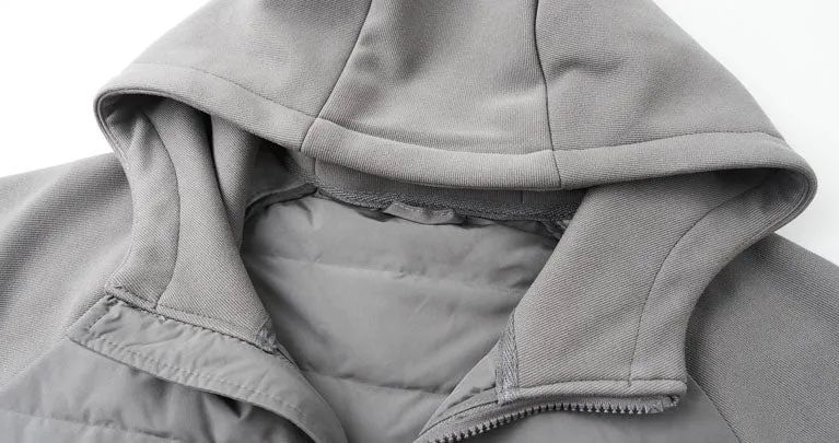 Windproof Quilted Track Jacket for Comfortable Casual Wear