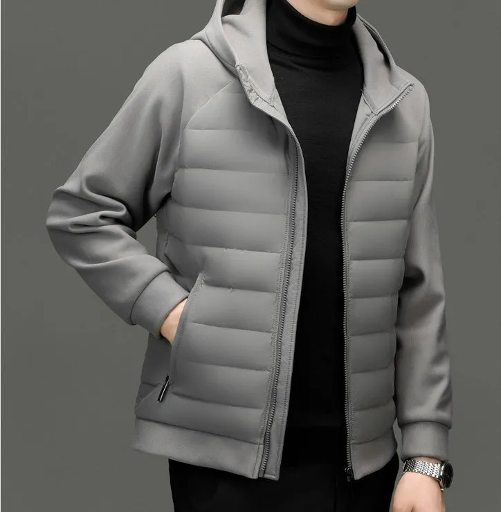 Windproof Quilted Track Jacket for Comfortable Casual Wear