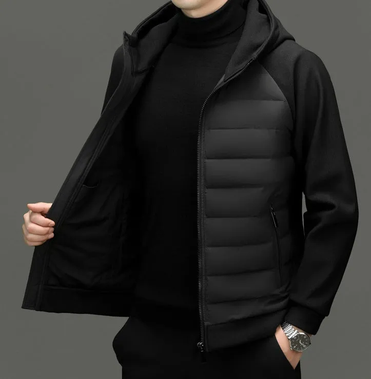 Windproof Quilted Track Jacket for Comfortable Casual Wear