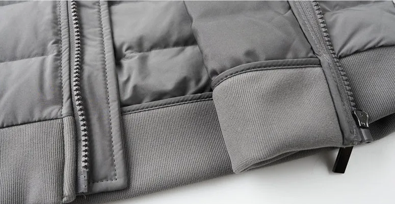 Windproof Quilted Track Jacket for Comfortable Casual Wear