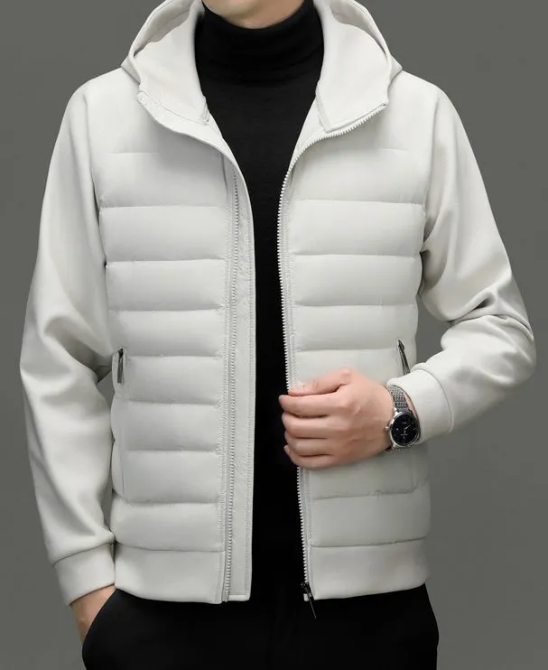 Windproof Quilted Track Jacket for Comfortable Casual Wear