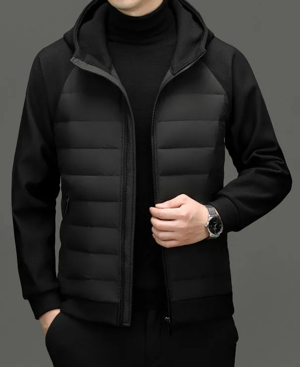 Windproof Quilted Track Jacket for Comfortable Casual Wear
