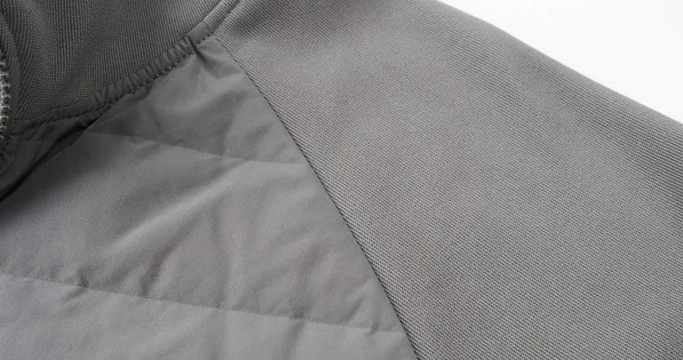 Windproof Quilted Track Jacket for Comfortable Casual Wear