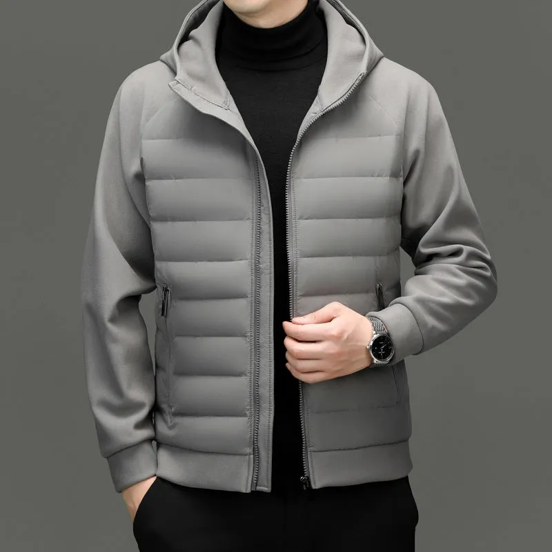 Windproof Quilted Track Jacket for Comfortable Casual Wear