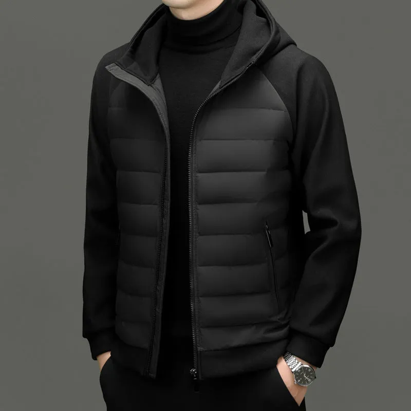 Windproof Quilted Track Jacket for Comfortable Casual Wear