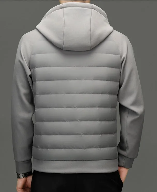 Windproof Quilted Track Jacket for Comfortable Casual Wear