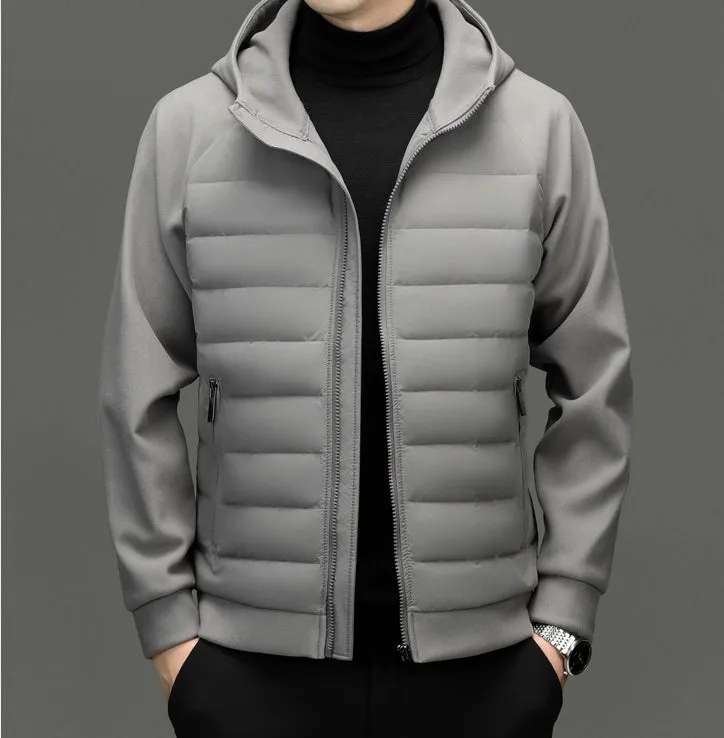 Windproof Quilted Track Jacket for Comfortable Casual Wear