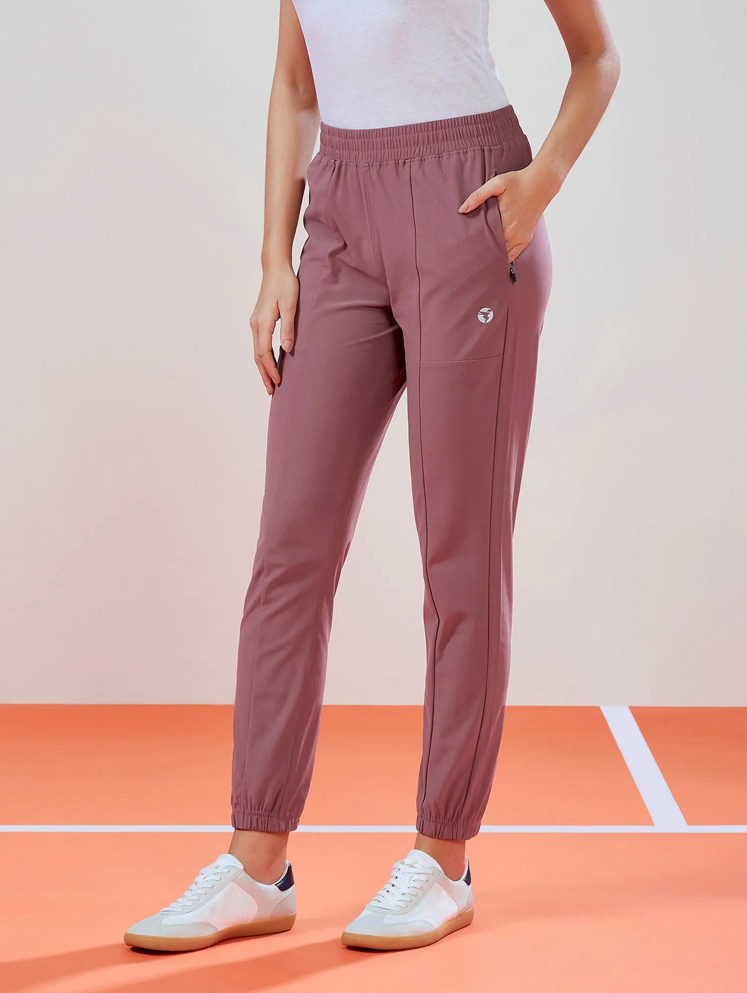 Women Solid Relax Fit Joggers with DURACOOL