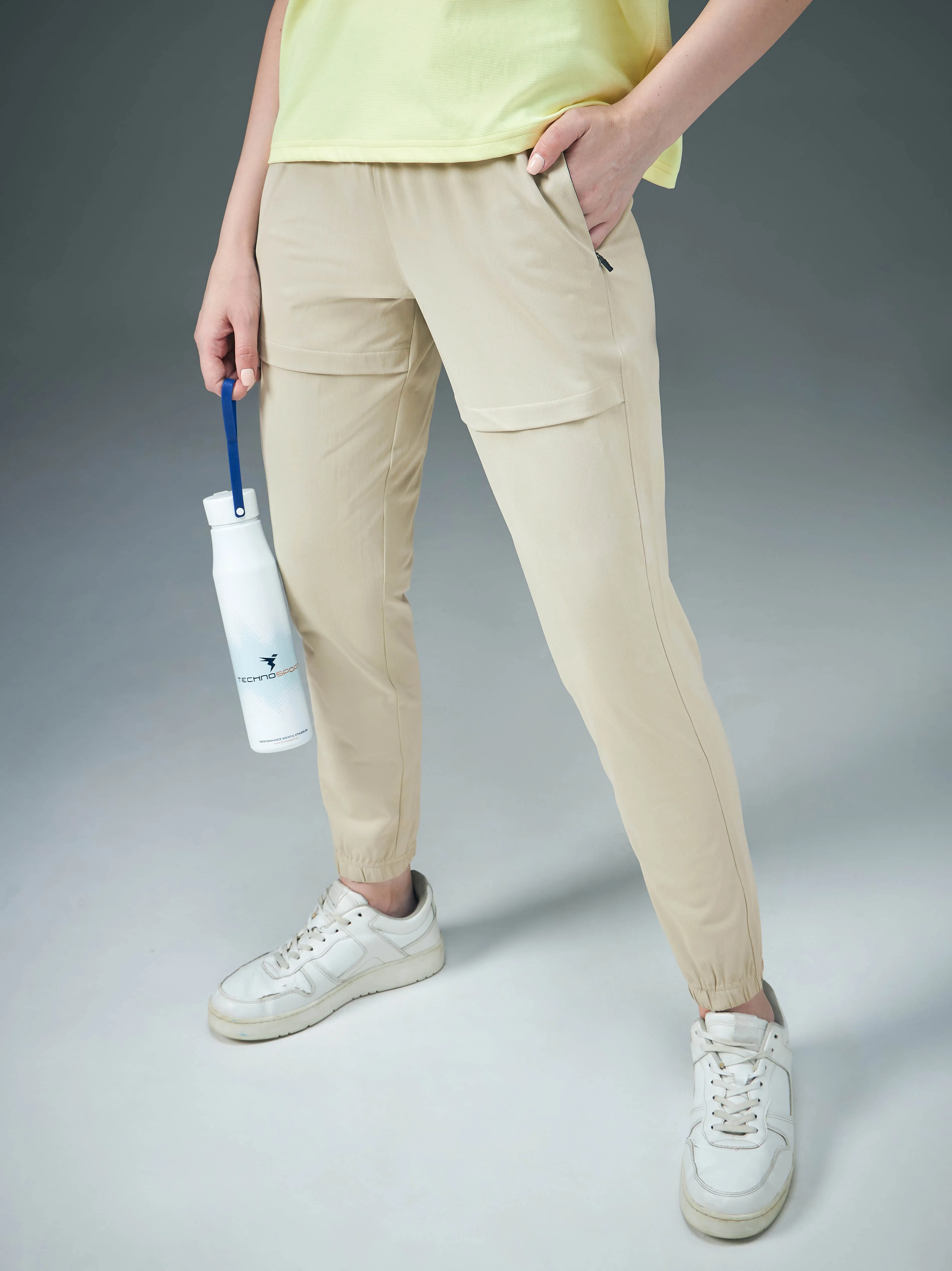 Women Solid Relax Fit Joggers with DURACOOL 