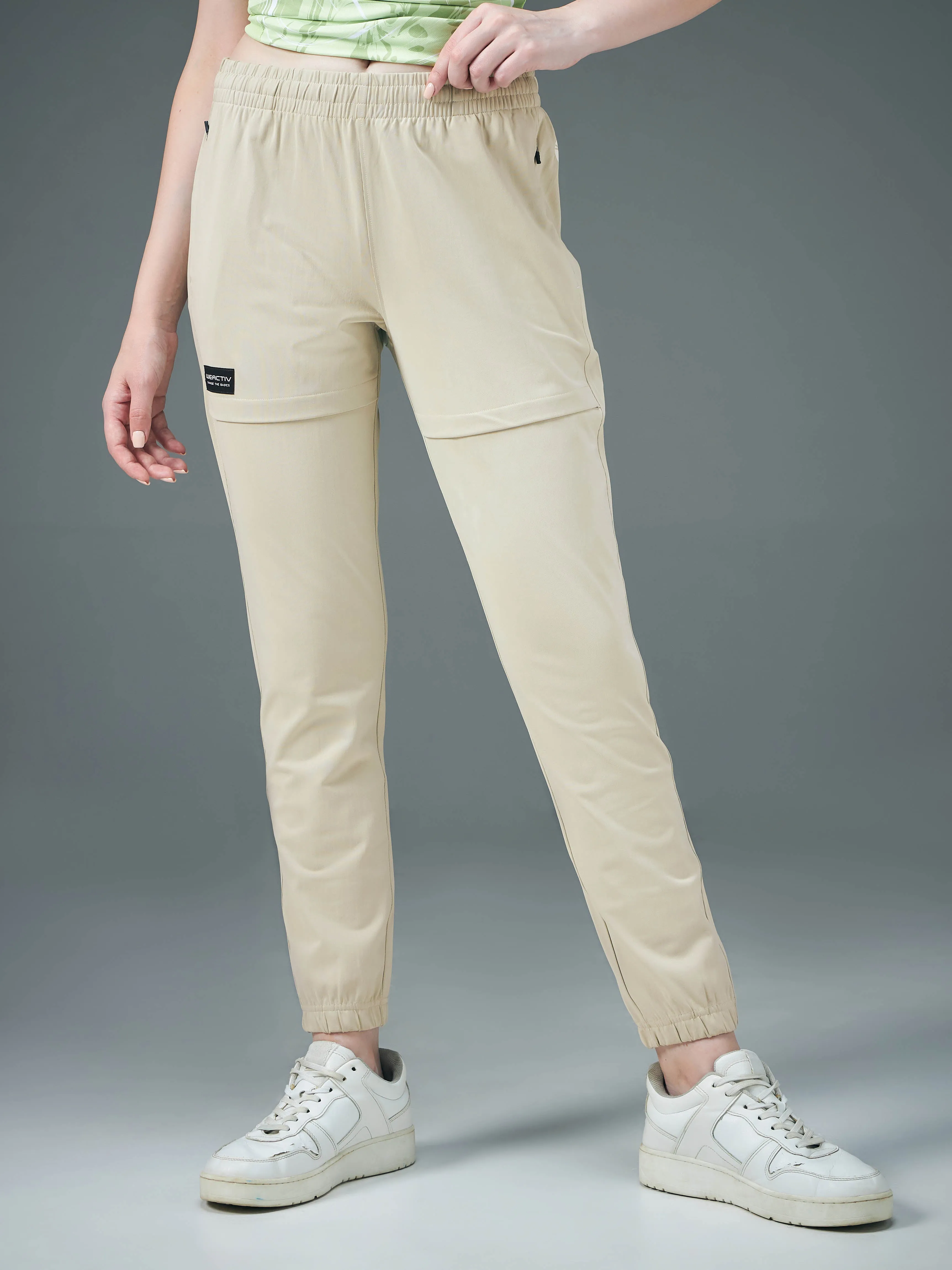 Women Solid Relax Fit Joggers with DURACOOL 