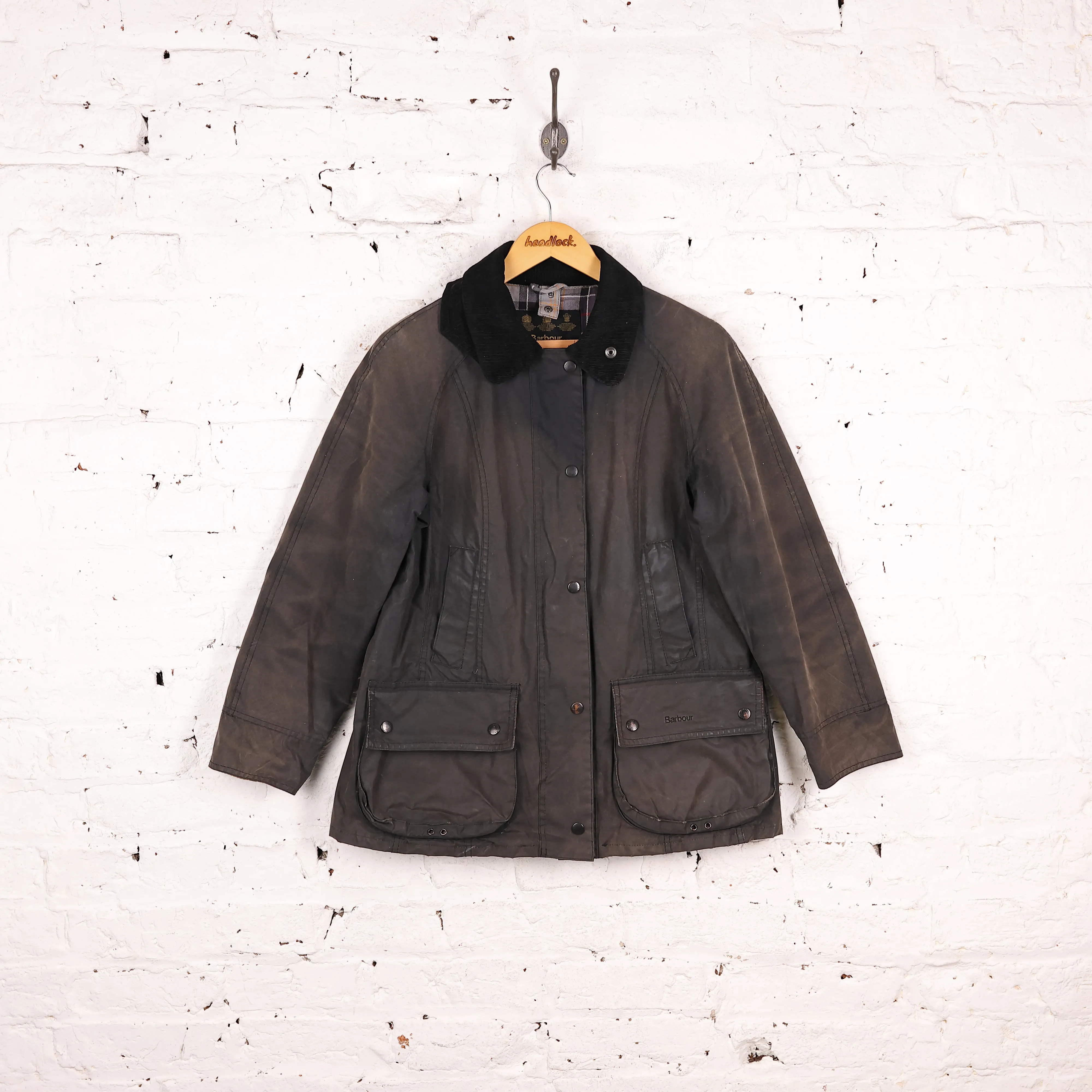 Women's Barbour Beadnell Wax Jacket Coat - Blue - Women's M