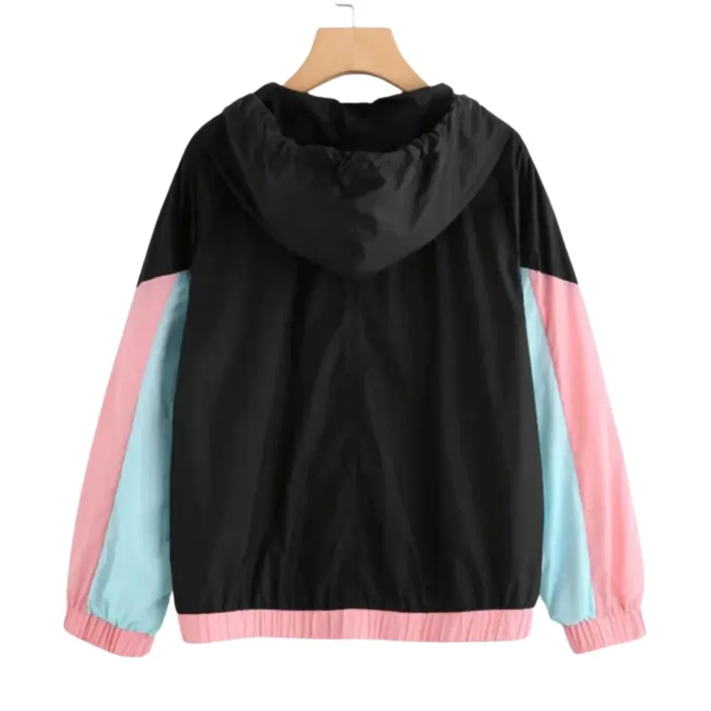 Women's Color block Windbreaker Jacket