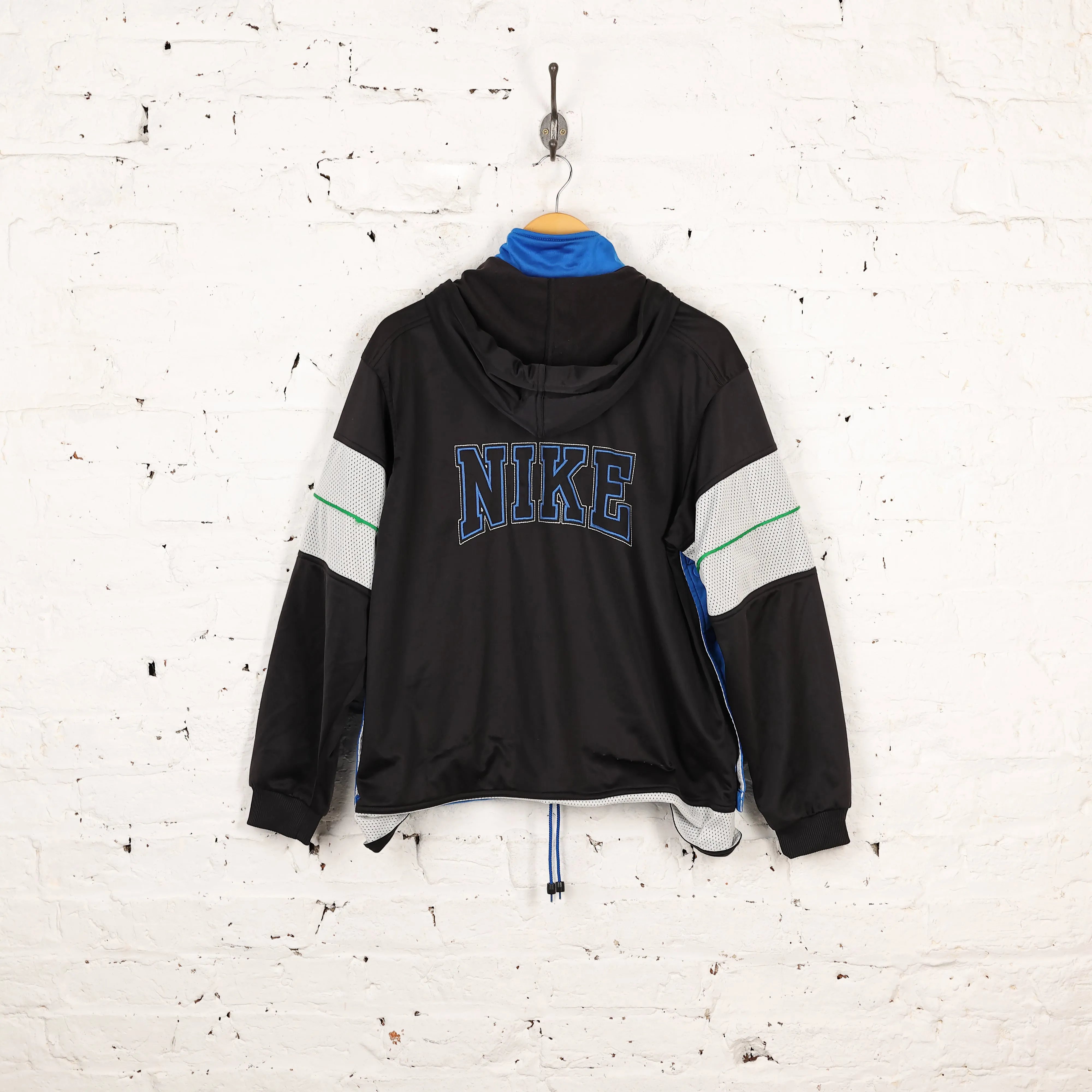 Women's Nike 90s Hooded Tracksuit Top Jacket - Blue - Women's XL