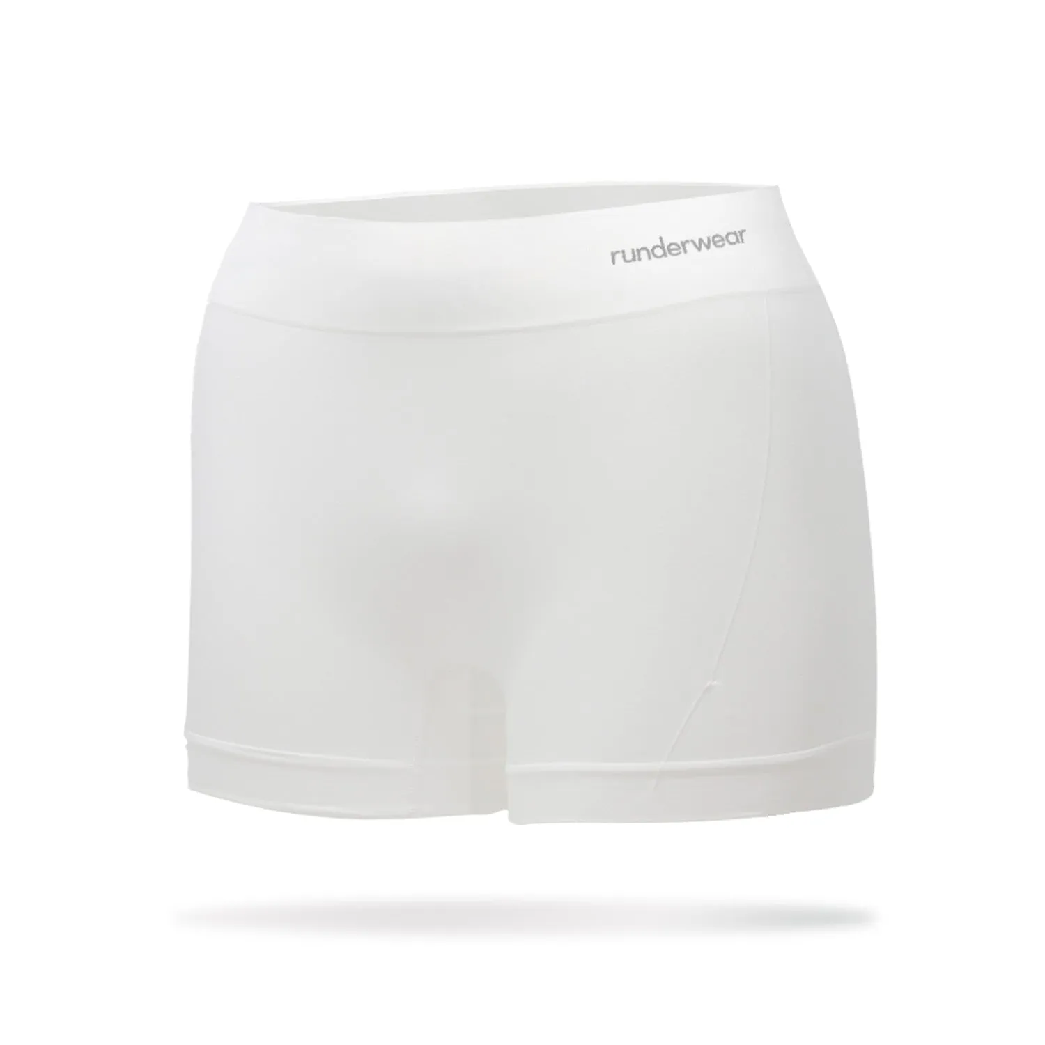 Women's Running Boy Shorts | White
