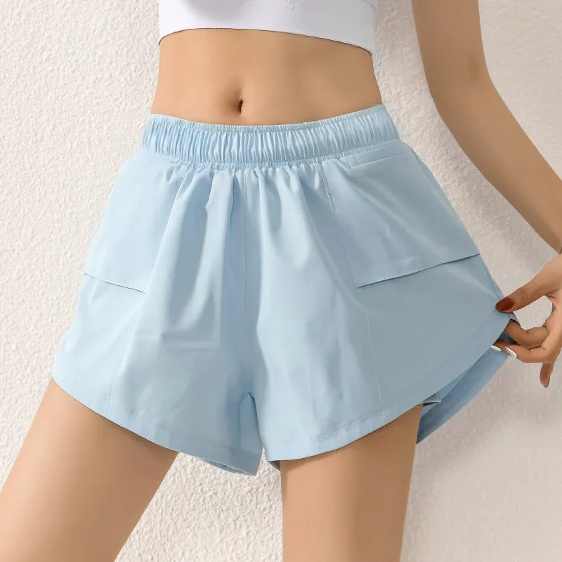 Women's Running Quick-drying Gym Shorts with pocket