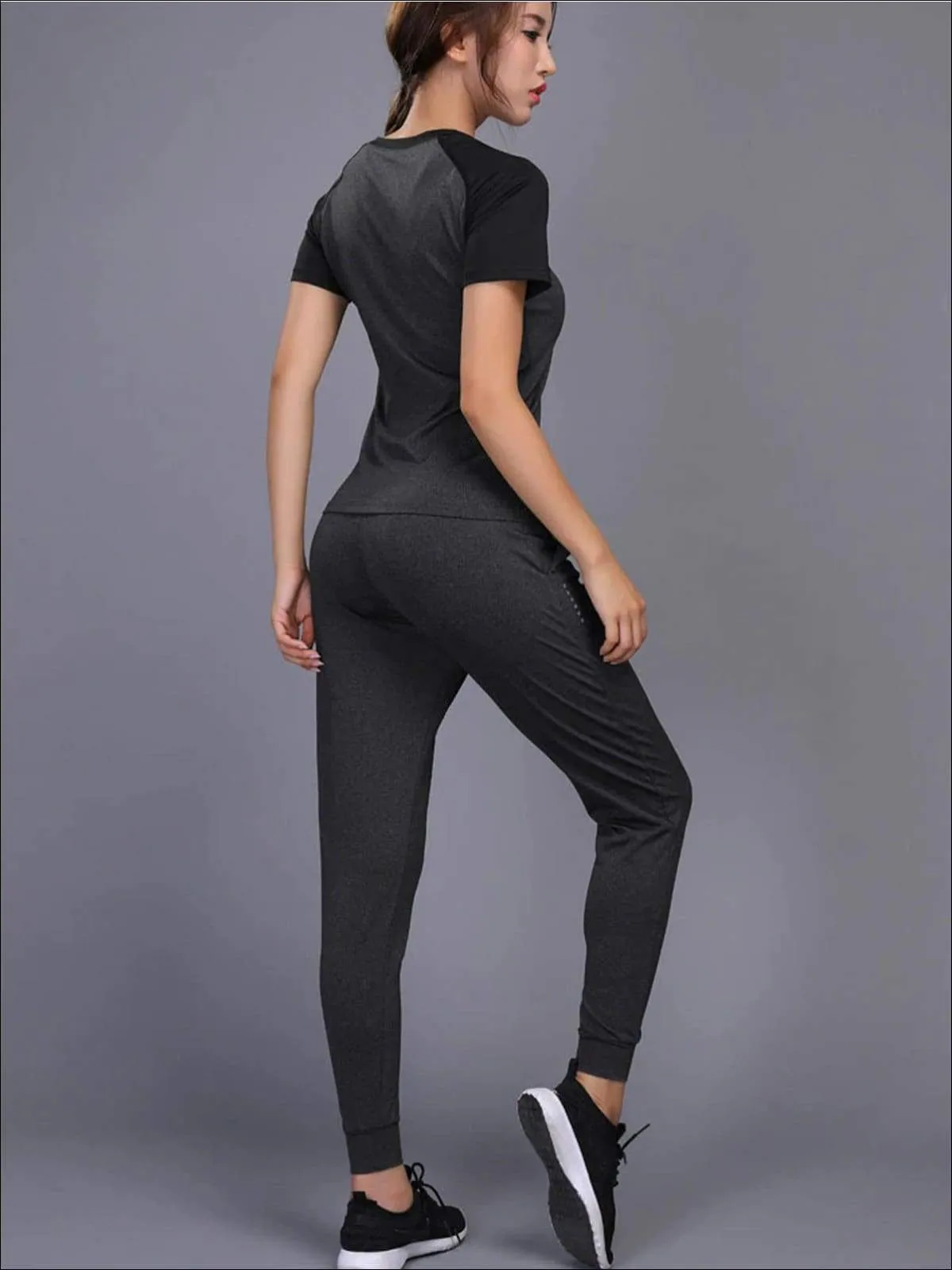 Women's Workout Top & Jogger Pants Set