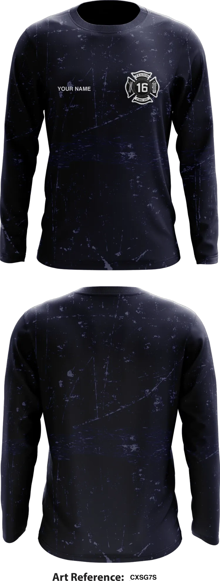 Yead16on Fire Company Store 1 Core Men's LS Performance Tee - CXsG7s