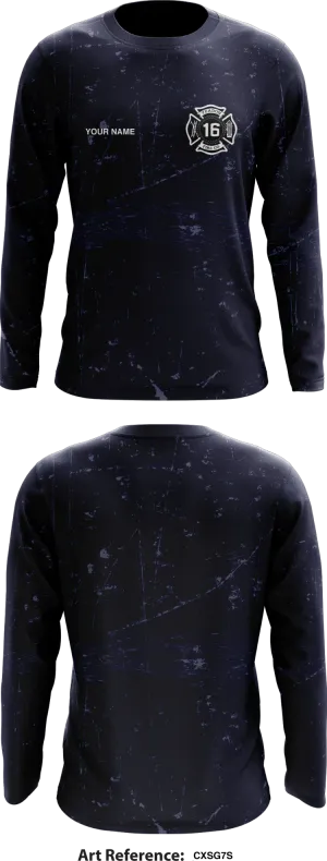 Yead16on Fire Company Store 1 Core Men's LS Performance Tee - CXsG7s