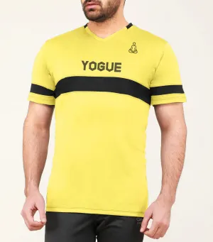 Yellow & Black Stripe V-Neck T-Shirt