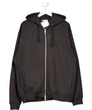 ZARA Black Basic Zip Hoodie UK XL